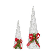 Load image into Gallery viewer, 45/30cmH White Cone LED Christmas Trees Set 2