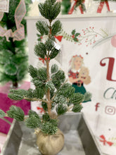 Load image into Gallery viewer, Frosted Pine Burlap Wrapped Real Touch Grey (70cmH)