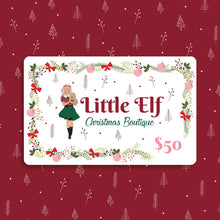 Load image into Gallery viewer, $50 Little Elf Christmas Boutique Gift Cards