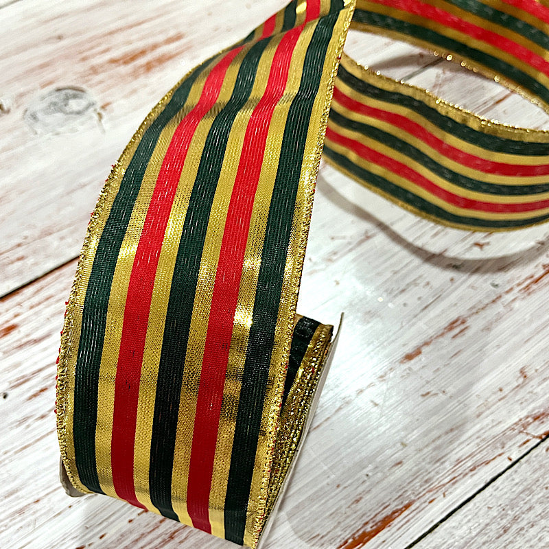 Traditional wide wire edge ribbon – Little Elf Christmas Boutique