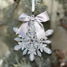 Load image into Gallery viewer, Silver  Snowflake  With Ribbon
