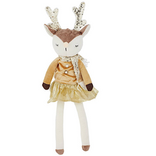 Load image into Gallery viewer, Gold  Sequin Sitting Reindeer
