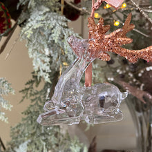 Load image into Gallery viewer, Rose Gold Reindeer Tree Decoration
