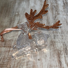 Load image into Gallery viewer, Rose Gold Reindeer Tree Decoration
