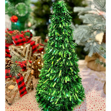 Load image into Gallery viewer, Green Tinsel Tree 48cm
