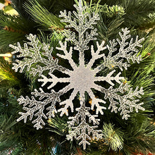 Load image into Gallery viewer, Silver Acrylic Snowflake Ornament
