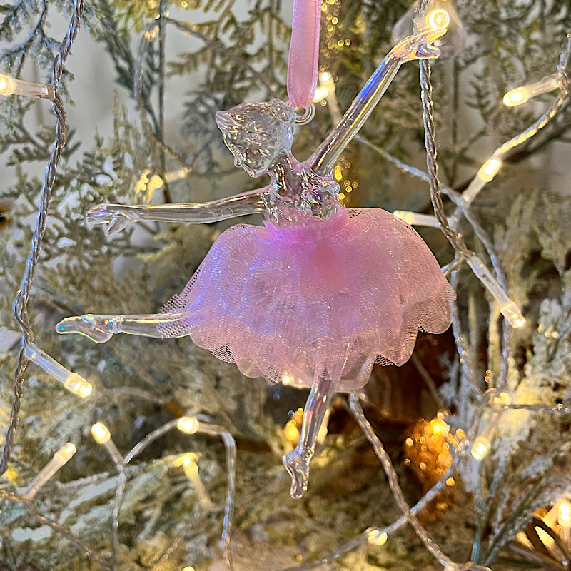 Ballerina With Pink Tutu Tree Ornament