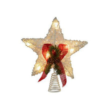 Load image into Gallery viewer, 31cmH White Star LED Christmas Tree Topper
