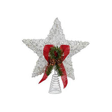 Load image into Gallery viewer, 31cmH White Star LED Christmas Tree Topper
