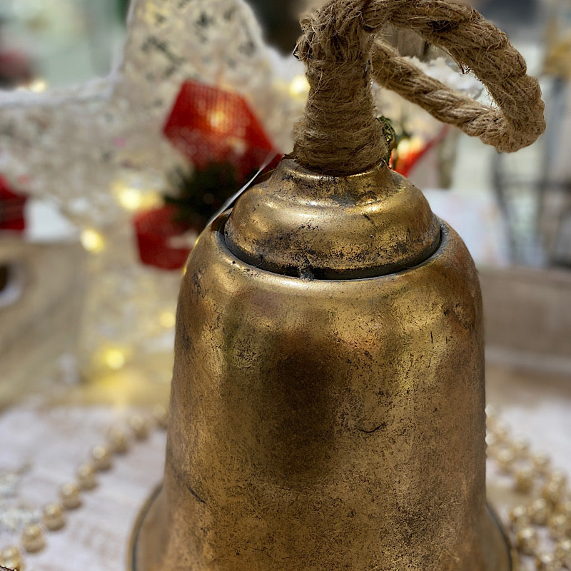 Antique Gold Metal Bell Large