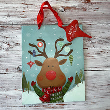 Load image into Gallery viewer, Large Kids Santa/Reindeer Gift Bag
