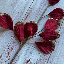 Load image into Gallery viewer, Burgundy Velvet Leaf Stem
