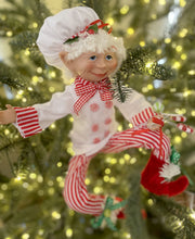 Load image into Gallery viewer, 46cmH Candy Cane Chef Christmas Elf
