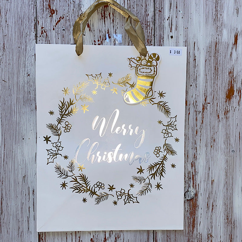 Large Gift Bag White / Gold