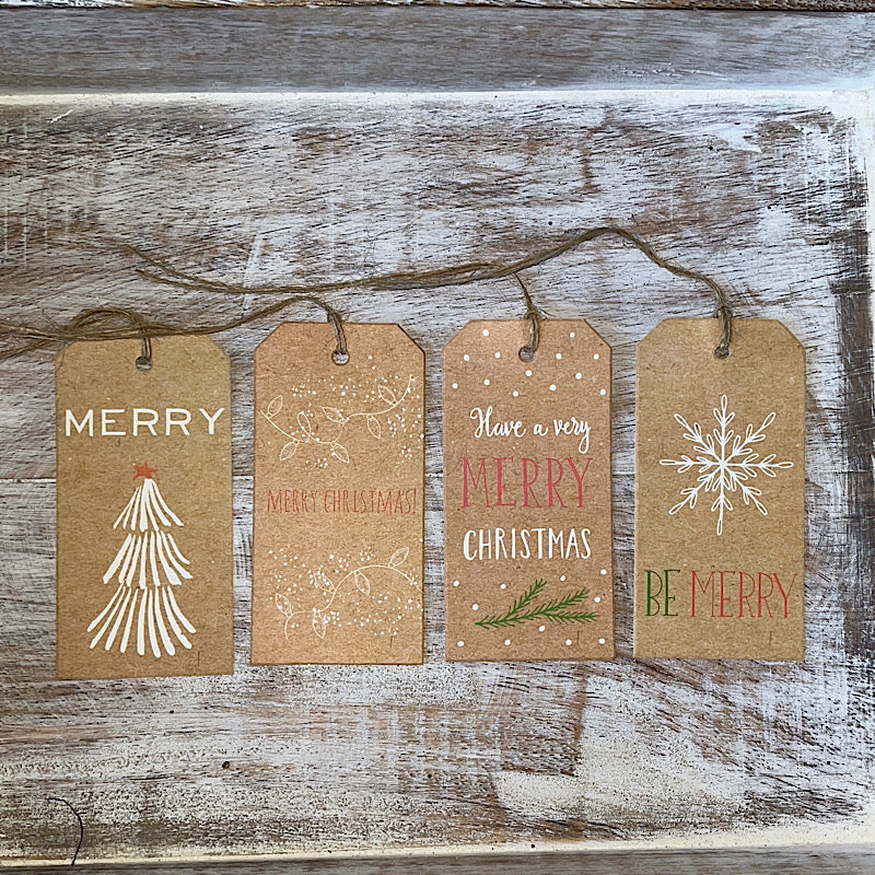 24 Gift Tags Natural