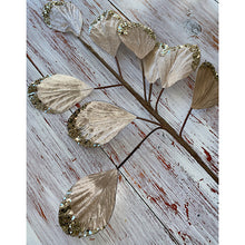 Load image into Gallery viewer, Champagne Velvet Glitter Leaf Stem
