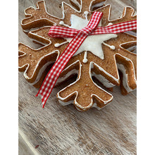 Load image into Gallery viewer, 15cm  Gingerbread Hanging Snowflake
