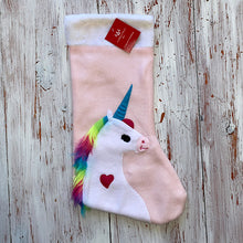 Load image into Gallery viewer, Pink Rainbow Unicorn Stocking
