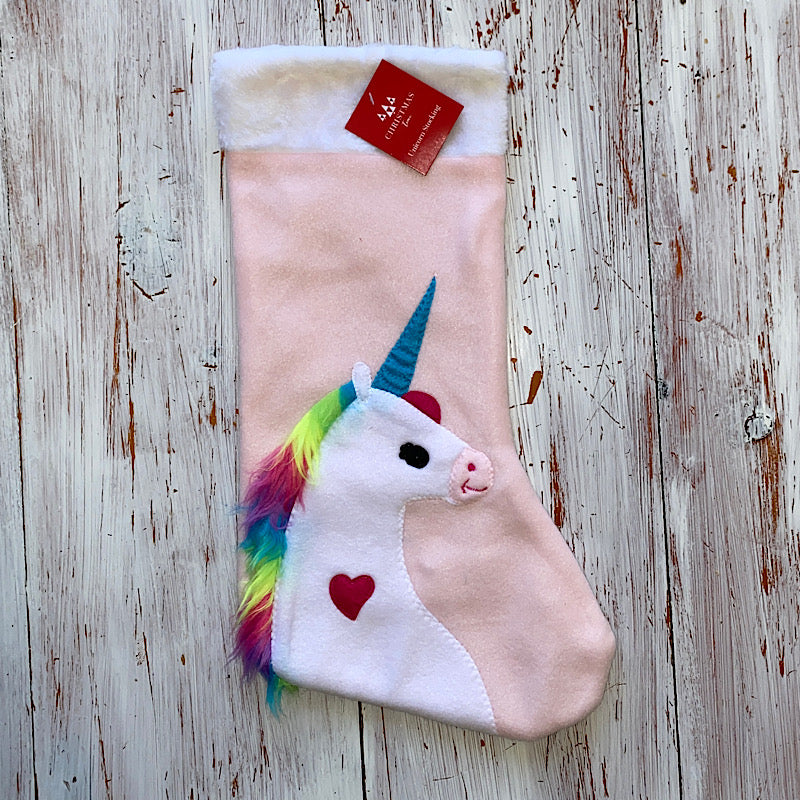 Pink Rainbow Unicorn Stocking