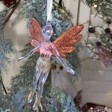 Load image into Gallery viewer, Rose Gold Champagne flying Fairy Tree Decoration
