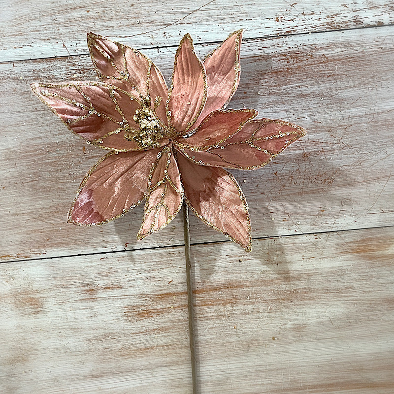 Rose Gold Organza Poinsettia