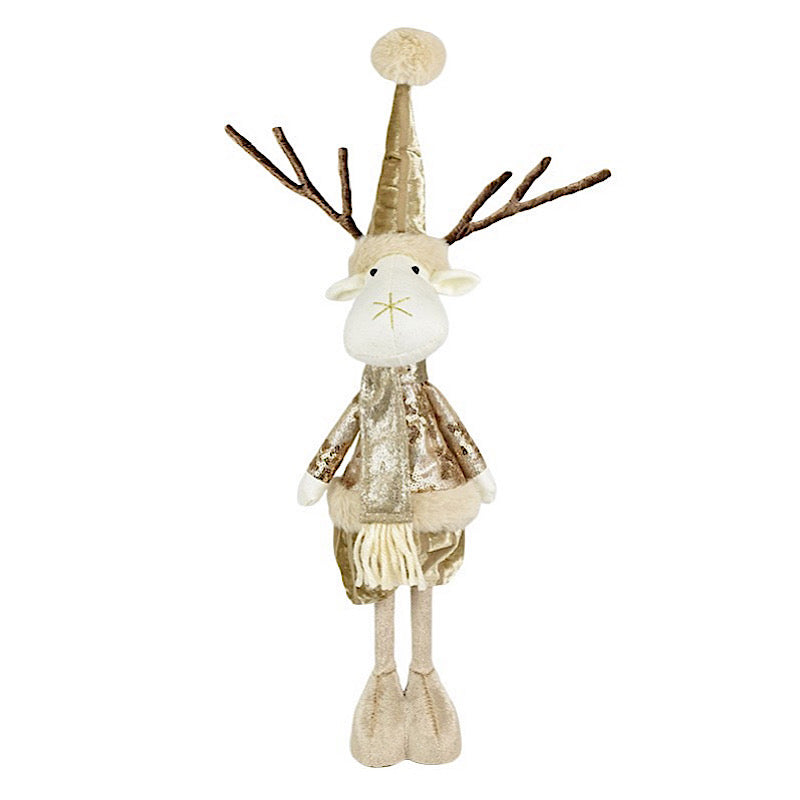 Gold Fabric Standing Reindeer