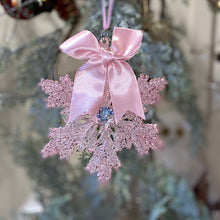 Load image into Gallery viewer, Pink Snowflake With Ribbon
