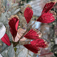 Load image into Gallery viewer, Burgundy Velvet Leaf Stem
