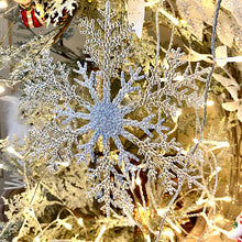 Load image into Gallery viewer, Silver Acrylic Snowflake Ornament
