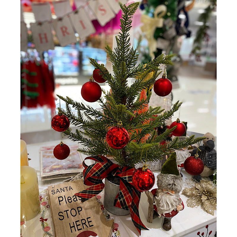 Decorated Pine Tree In Pot