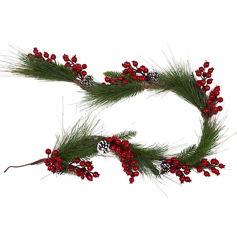 Berry Garland With Pinecones,