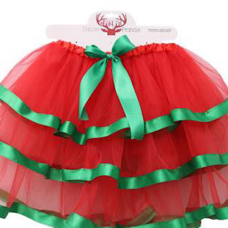 Christmas Adult Tutu Green Bow