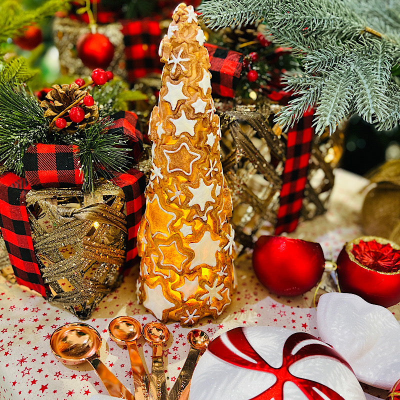 LED Iced Gingerbread Tree 30cm – Little Elf Christmas Boutique