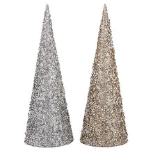 Load image into Gallery viewer, Silver or Gold Christmas  Cone Tree
