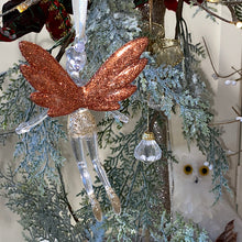 Load image into Gallery viewer, Rose Gold Champagne flying Fairy Tree Decoration
