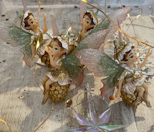 Load image into Gallery viewer, Hanging Fairy on Pinecone
