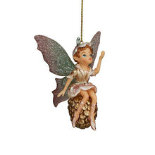 Load image into Gallery viewer, Hanging Fairy on Pinecone
