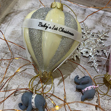 Load image into Gallery viewer, Baby’s First Christmas Unisex  Lemon Balloon Hanging
