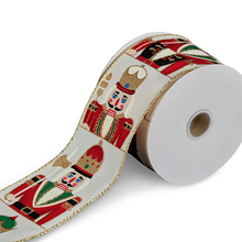 Load image into Gallery viewer, 910cm Christmas Ribbon Roll with Nutcracker Pattern
