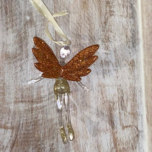 Load image into Gallery viewer, Rose Gold Champagne flying Fairy Tree Decoration
