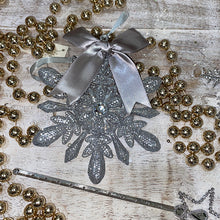 Load image into Gallery viewer, Silver  Snowflake  With Ribbon
