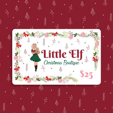 Load image into Gallery viewer, $25 Little Elf Christmas Boutique Gift Cards
